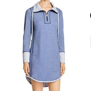 Tommy Bahama half zip reversible grey sweatshirt dress